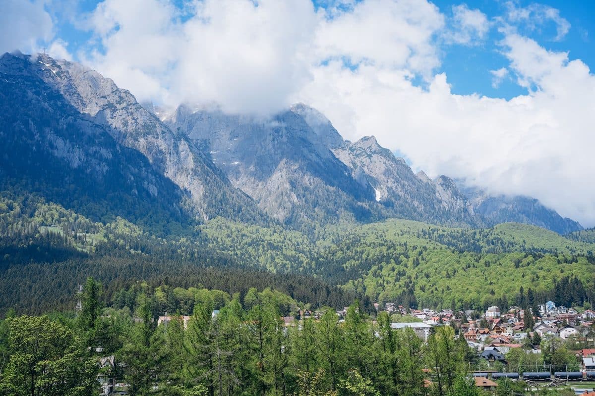 The Bucegi mountains above Bușteni